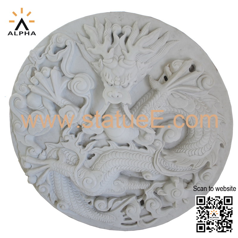 Marble relief statue